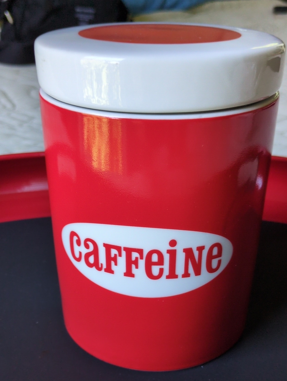 JONATHAN ADLER Happy Chic "Caffeine" Ceramic caniste